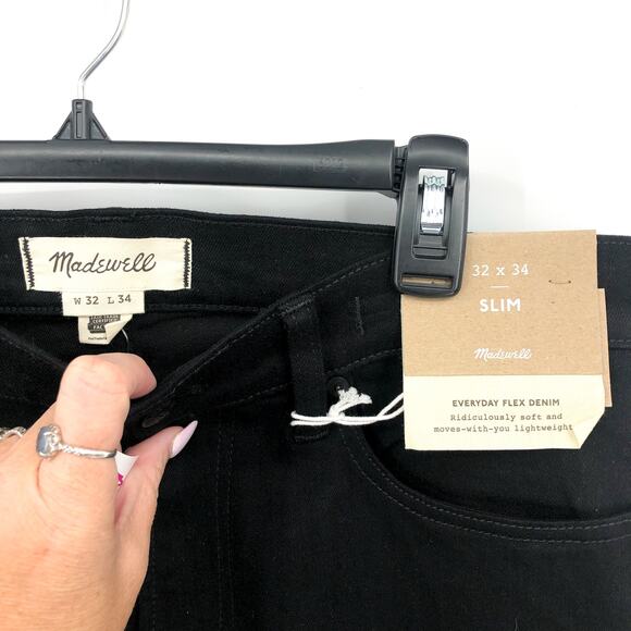 MADEWELL Men's Slim Jeans 32x34 Black Bainhart ND479 COOLMAX® Denim NWT - Picture 9 of 12